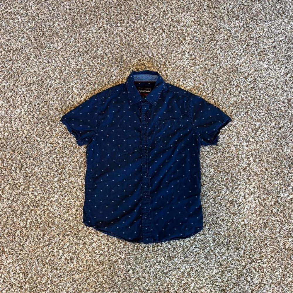 Aeropostale Dark Blue Casual Button Down Shirt